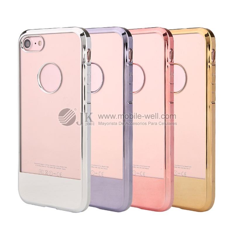 Hot sale 2MM clear soft TPU electroplating phone case for Iphone 41 10 80