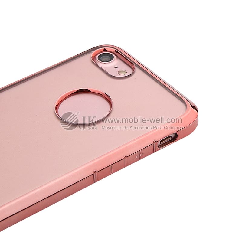 Hot sale 2MM clear soft TPU electroplating phone case for Iphone 43 12 54