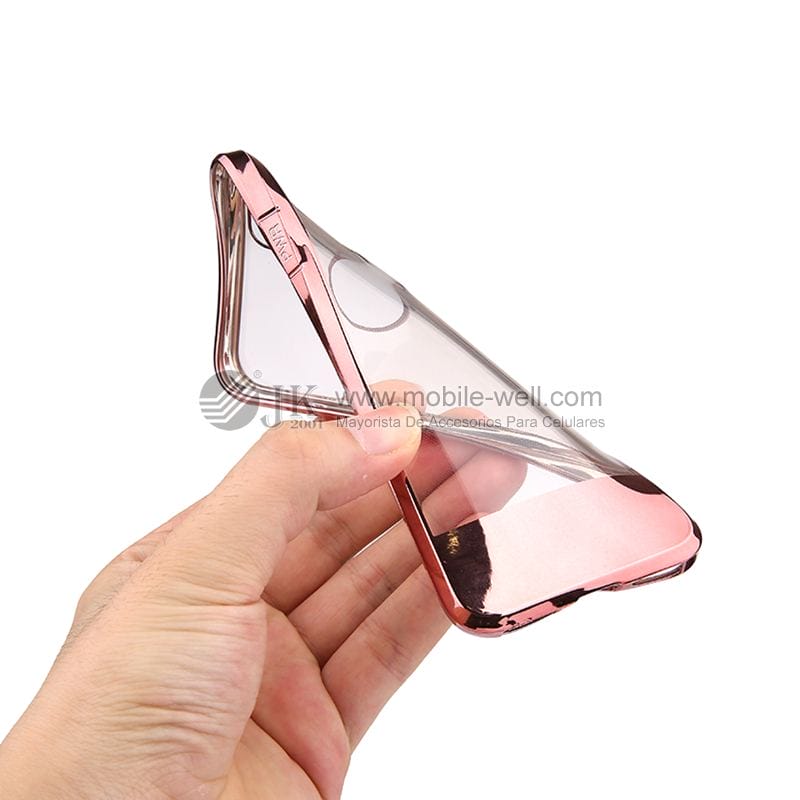 Hot sale 2MM clear soft TPU electroplating phone case for Iphone 45 14 44