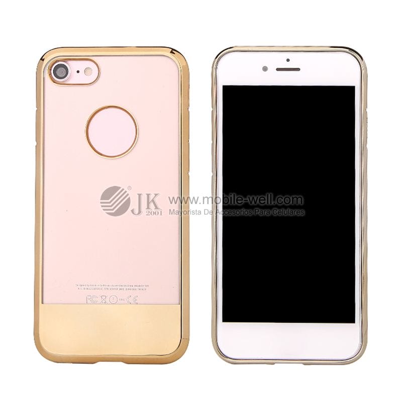 Hot sale 2MM clear soft TPU electroplating phone case for Iphone 34 3 94