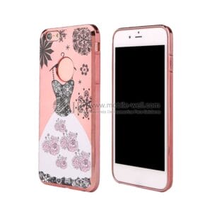 New wholesale 2MM TPU electroplating case with drawings for iPhone 6 plus