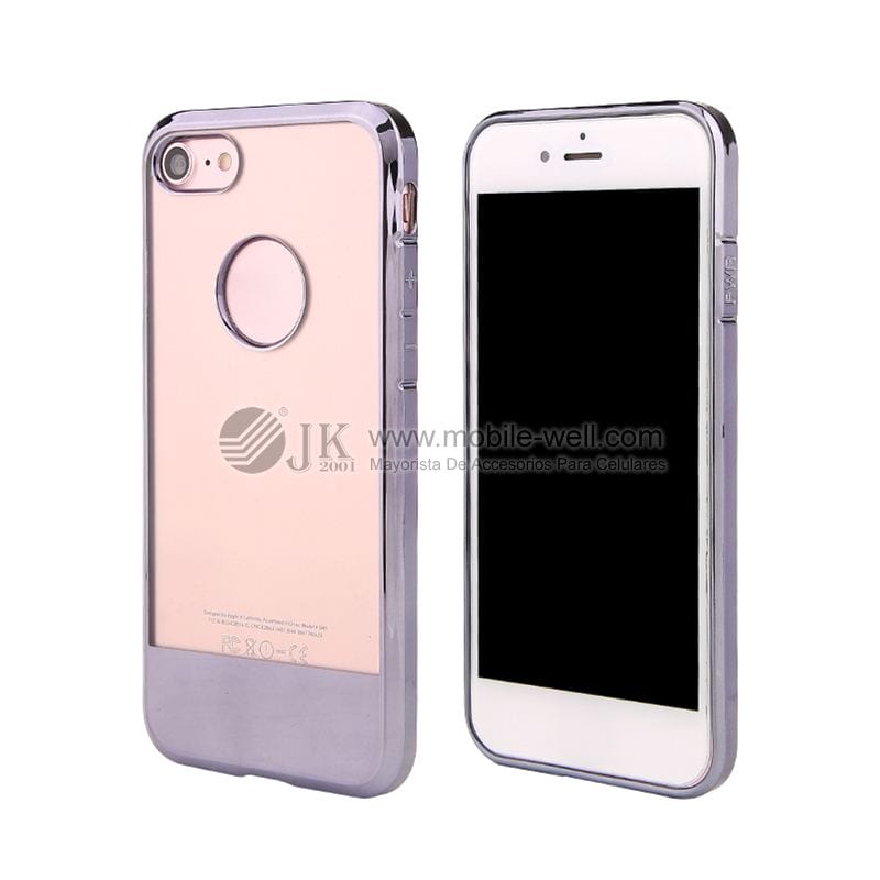Hot sale 2MM clear soft TPU electroplating phone case for Iphone 37 6 95