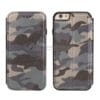 Hot selling army camouflage leather flip cover case for iphone 34 6G Camuflaje púrpura 1