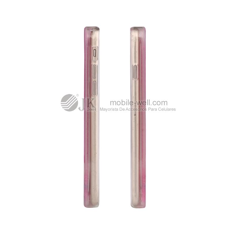 Fashion liquid quicksand dress Girl TPU soft phone case for Samsung Iphone 63 6G fucsia 6 1