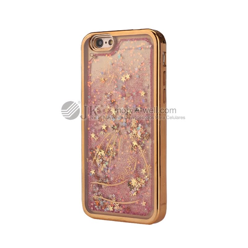 Luxury ultra thin electroplating TPU liquid case for Samsung 64 6G oro 6 5