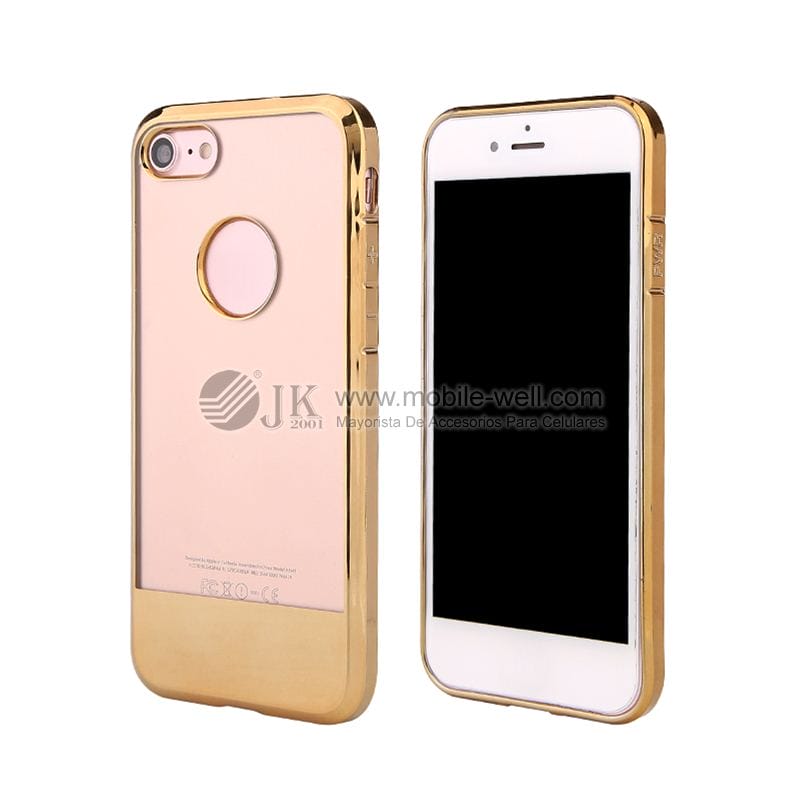 Hot sale 2MM clear soft TPU electroplating phone case for Iphone 38 7 92