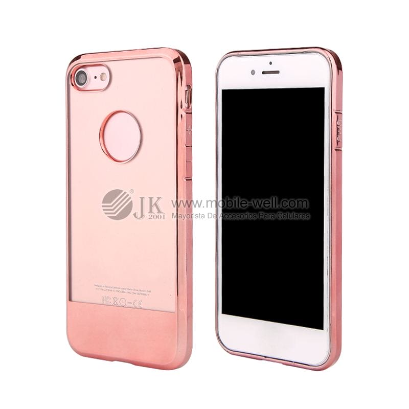 Hot sale 2MM clear soft TPU electroplating phone case for Iphone 39 8 88