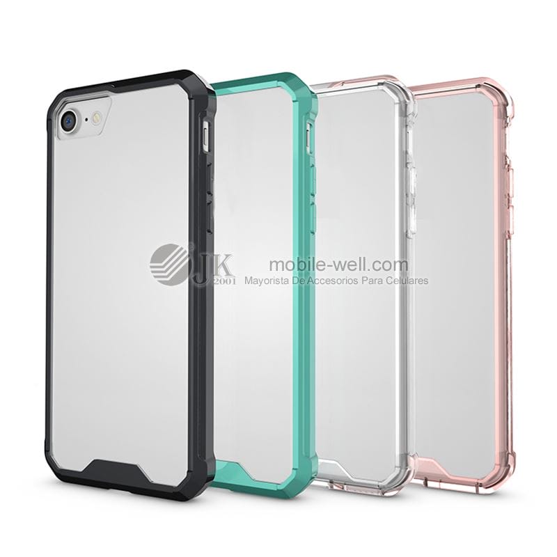 2 in 1 shockproof PC case cover hard hybrid case for iPhone 6 6s 6splus 26 IP7 negroverdetransparenterosado 2