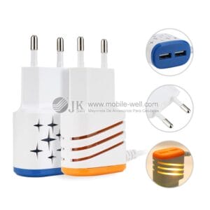 Good quality LED dula chargers with round plug and cable