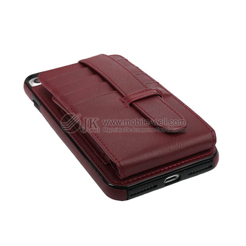 Wholesale shockproof leather case with card slot for iPhone 7/Samsung A8 24 15 3
