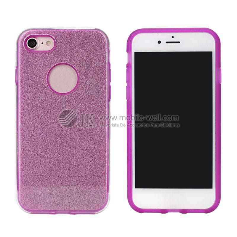 Wholesale 2 in 1 TPU glitter phone case for MOTO C/ Iphone 8 19 glitter phone case 1