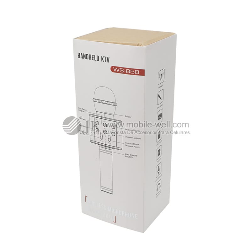 Wholesale multifunction WS-858 microphone speaker for handheld KTV 22 02 6