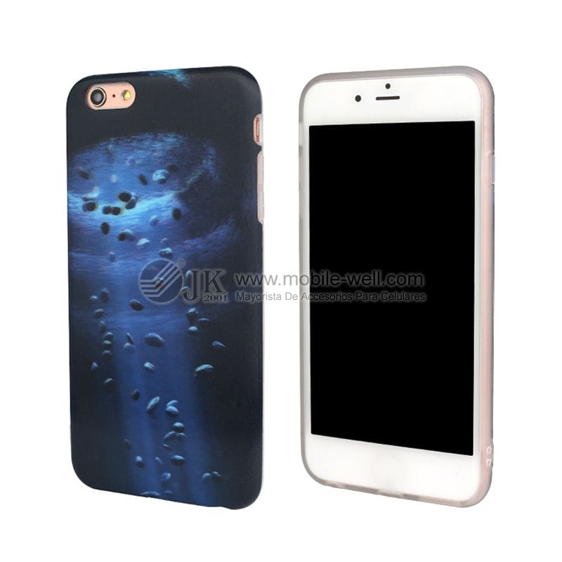 Shockproof TPU 3D naked eye case with aerolite pattern design for i6 series 7 9