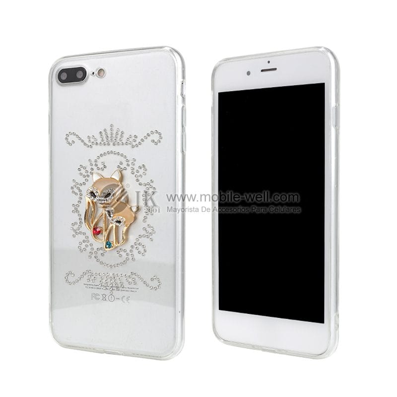 Acrylic 2 in 1 protector case with diamond design for 7Plus/Iphone X 14 15 1