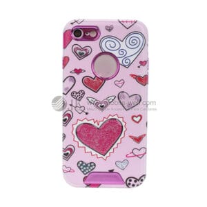 Electroplating relief with heart-shape design phone case for IphoneX/7G Plus