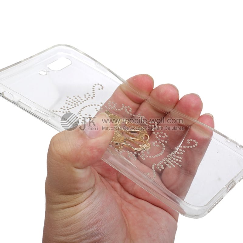 Acrylic 2 in 1 protector case with diamond design for 7Plus/Iphone X 18 21