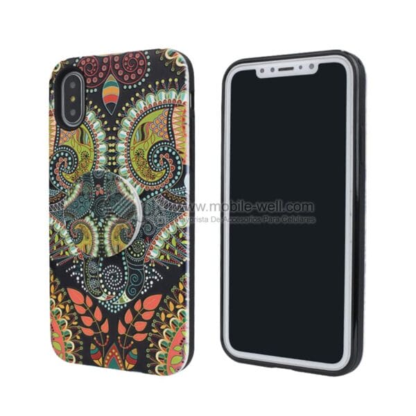 For IPHONE X/LG K8 case 2 in 1 rabbit patterns relief phone case