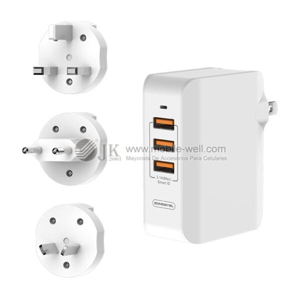 Good quality 3.1A 3 in 1 USB travel charger with 3 plug