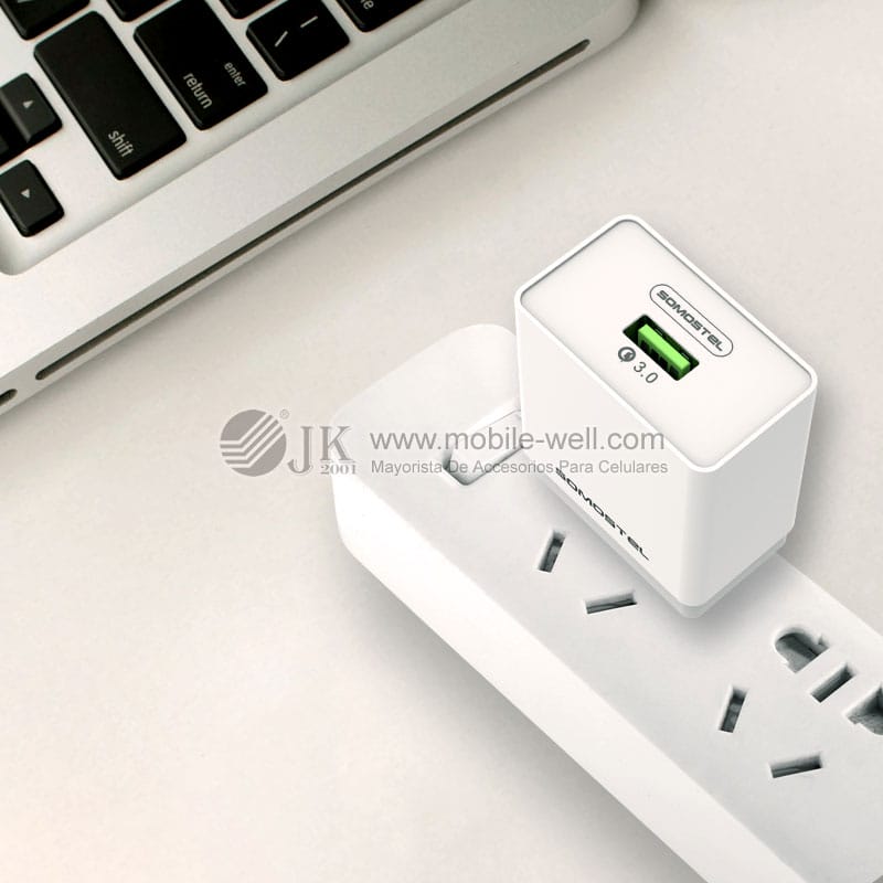 White QC3.0 quick charger adapter with single port 15 02 2
