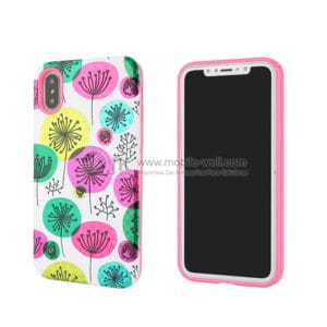 Popular rabbit grain bling relief TPU+PC 2 in 1 combo case