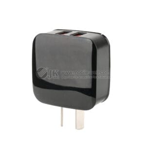 Portable dual USB 2.1A black charger of argentina plug