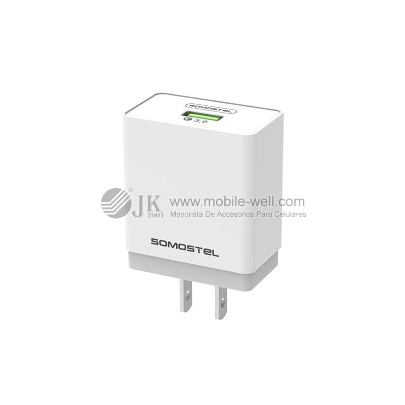 White QC3.0 quick charger adapter with single port 14 05 1