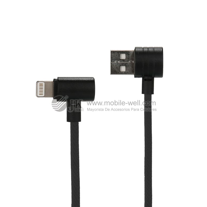 Good quality tough braided nylon material data cable with elbow design 19 06 11