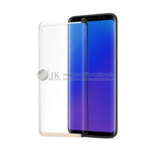 Golden color 0.33MM anti-scratches 3D glass with full glue for S8