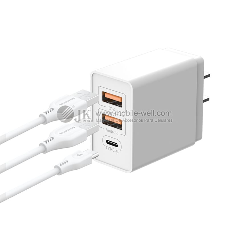 2 USB+ Type C travel fast charger for 6G/7G/8G/X/android 15 5 1