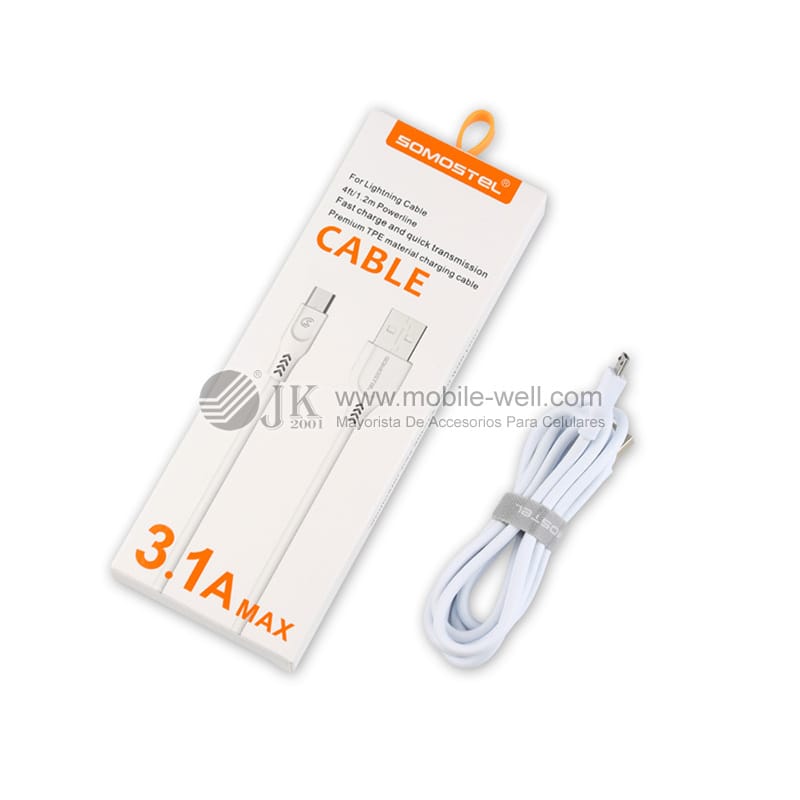Wholesale 3.1A USB fast loading data cable in TPE compatible for tablets 17 白色数据线主图3