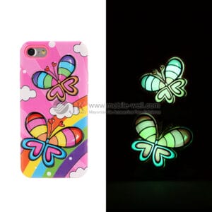 Rabbit grain TPU+PC hybrid case with black light effect