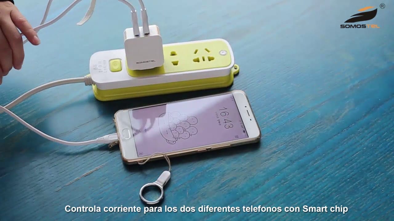 Carga Rápido Con Doble USBEnchufe Amricano Modelo SMS A13