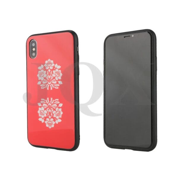 Good touch feeling tempered glass glitter phone case for IphoneX/8P/7P