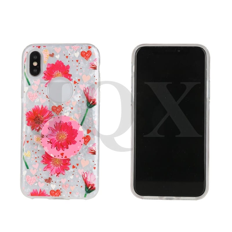 Funda de glitter con diseno y pop phone socket para Iphone7/8/X 18 07 2