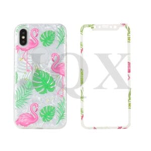 Full protect clear TPU+PC+marble paper slim case cover