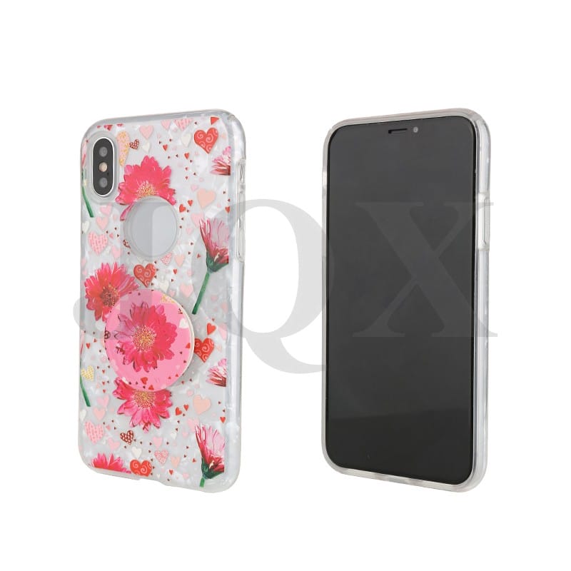 Funda de glitter con diseno y pop phone socket para Iphone7/8/X 1 Funda de glitter con diseno y pop phone socket para Iphone7/8/X