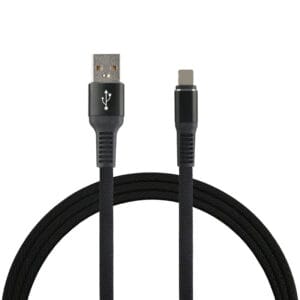 2A long SR cotton braided zinc alloy data usb cable flat cord