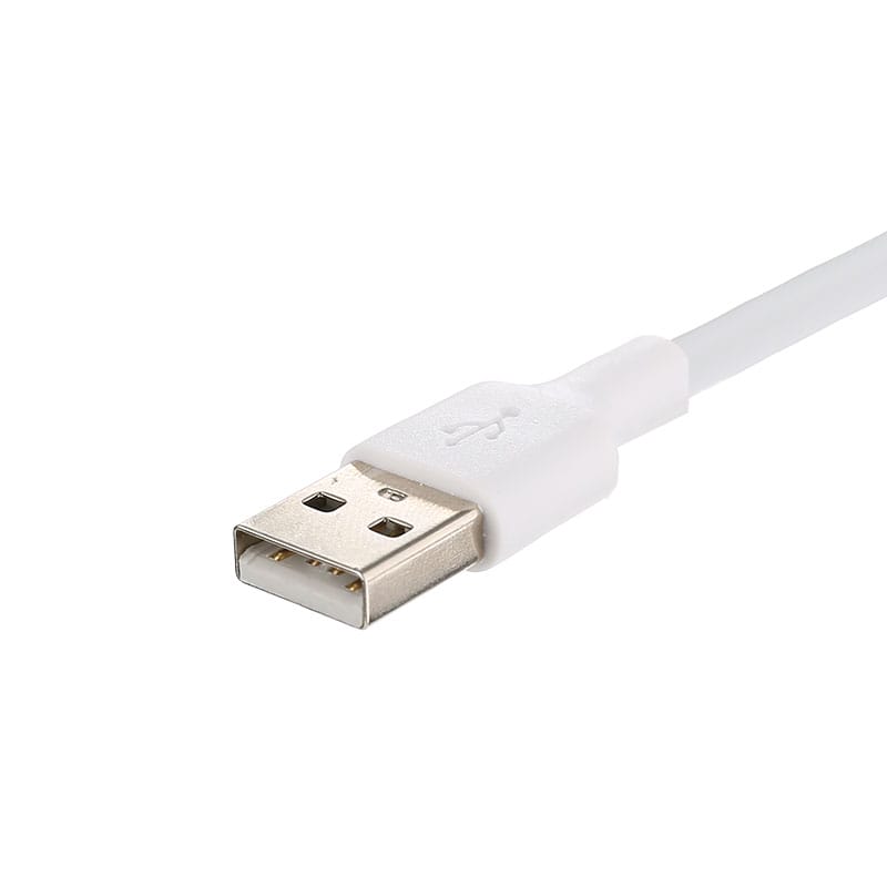 Mayoreo línea de cable de datos de PVC blancopara Iphone/samsung/LG de carga 18 03 16