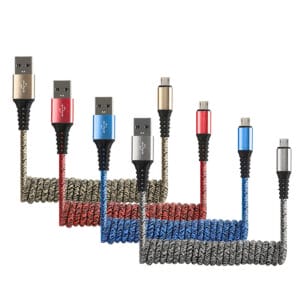 Cable de carga rápido trenzado del algodón colorido al por mayor de la fábrica