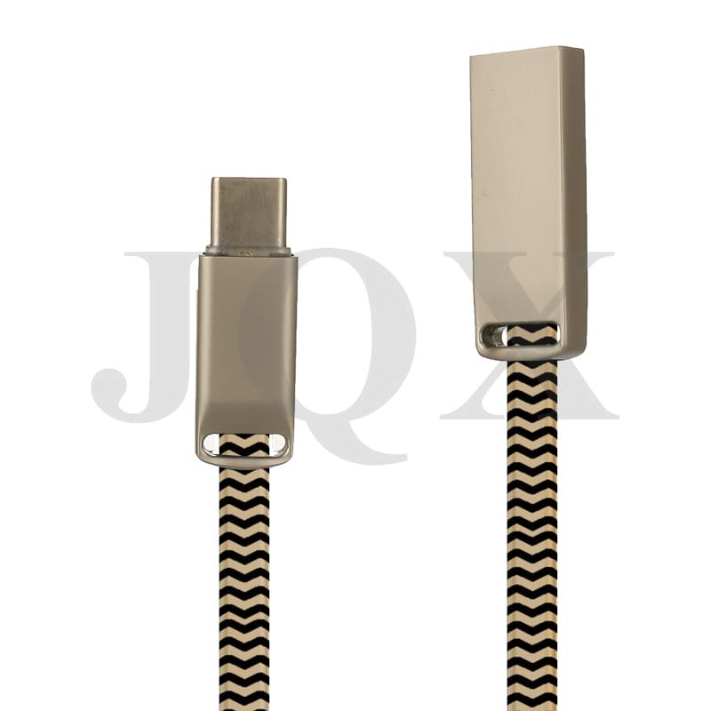 Resistente y duradero 2A aleación de zinc de nylon trenzado USB cable 14 4