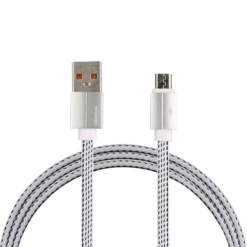 Línea de cable de carga rápida de teléfono móvil 2.2A en tendencia de algodón 18 01 10