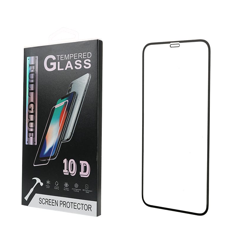 Película de vidrio templado 10D de pegamento completo antihuellas para Moto E5/G6 21 09 18