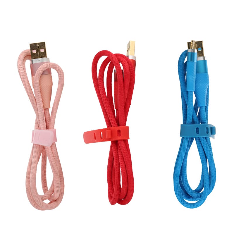 Cable de carga rápida de aleación de zinc trenzado de algodón de 2.4A 16 11 7