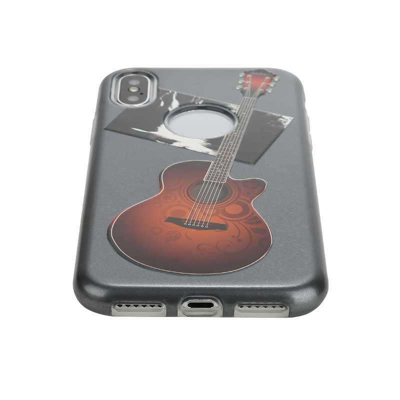 Mobile phone shell in metallic oil and UV PC with relivia drawing 25 19 5