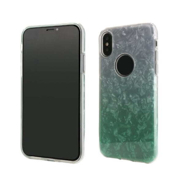 3 in 1 full cover phone case with gradient marble paper