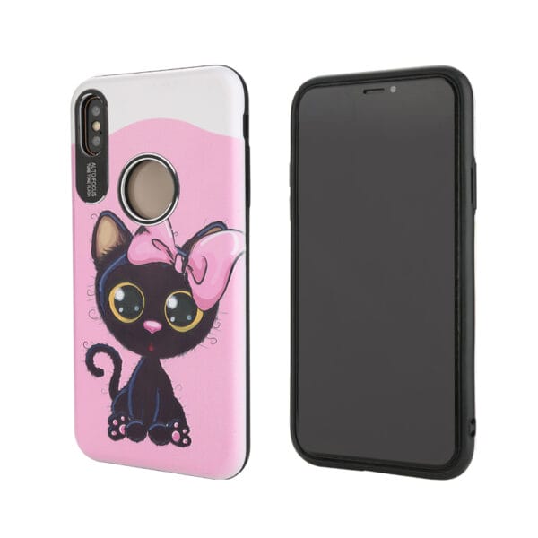 Funda 2 en 1 en dibujo relivio con protección goma de cámara