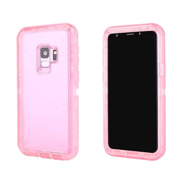 Crystal clear hard and rugged drop resisitant 3 in 1 hybrid protector case