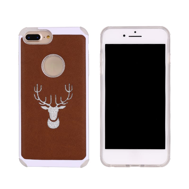 Precio de fábrica protector de teléfono anti-impacto TPU + PC PU con patrón de alces lindo 9 Precio de fábrica protector de teléfono anti-impacto TPU + PC PU con patrón de alces lindo - Imagen 9