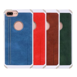 Elegante simple PU + TPU + PC combo protector de teléfono