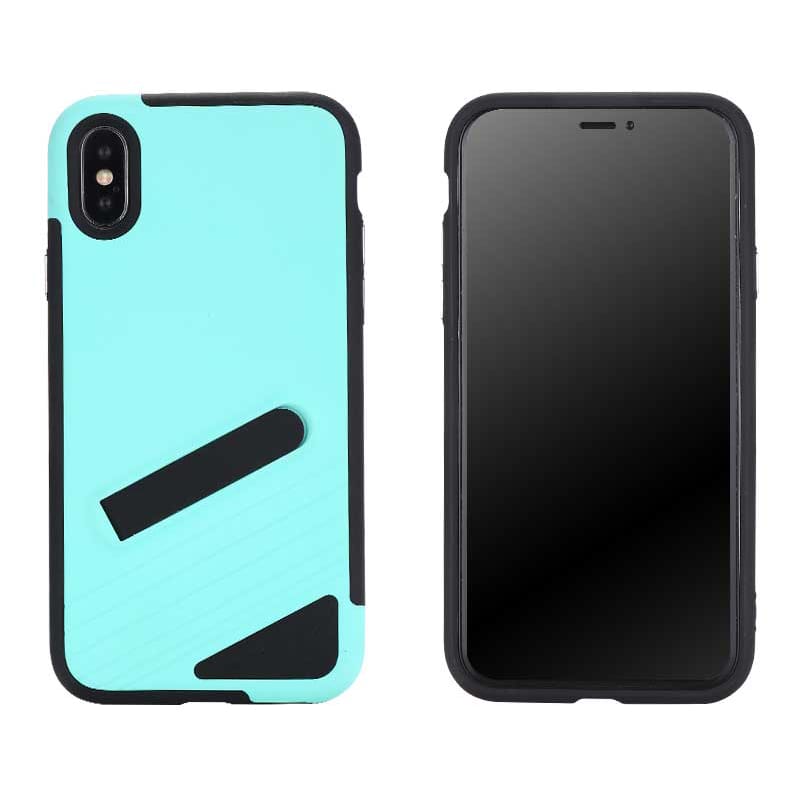 Rubberized TPUPC Hybrid Case With Retractable Bracket Stand 2